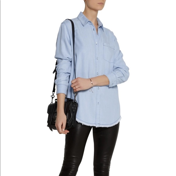 Acne Studios Wave Frayed Denim Shirt - Picture 6 of 6